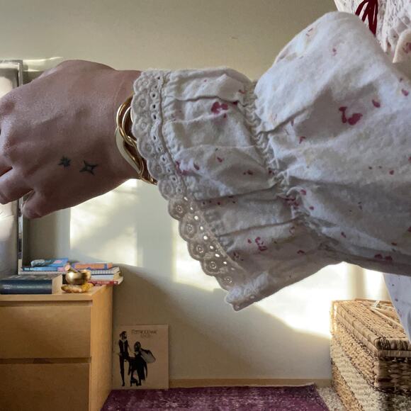 90s vintage nightgown coquette victorian revival edwardian cottagecore | size L - Picture 7 of 10